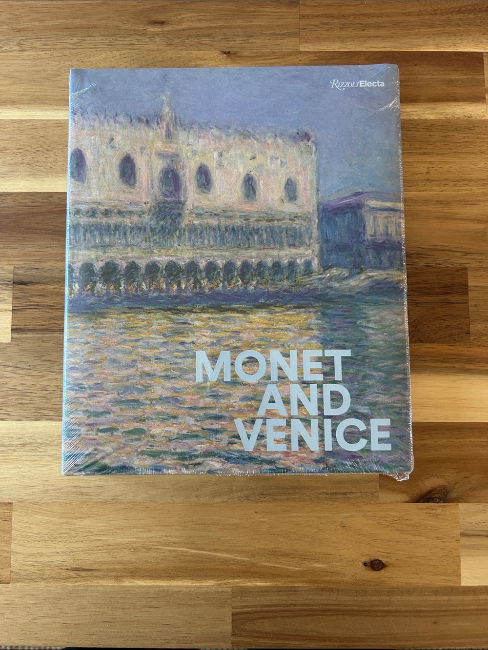 Rizzoli Monet and Venice Coffee Table Book - Blue and Cream Cover